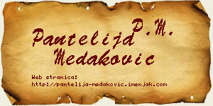Pantelija Medaković vizit kartica